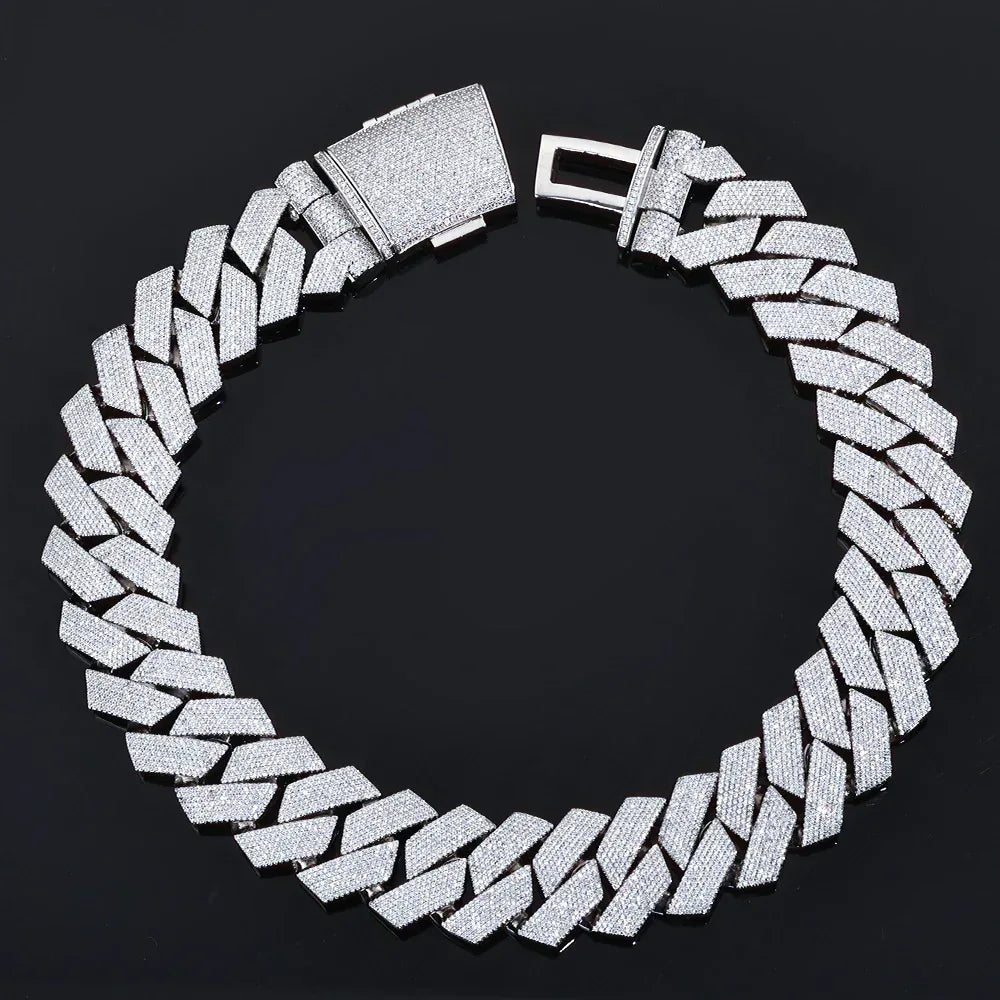 36mm Iced Out Cut Cuban Chain Zircon - CaratixJewelry